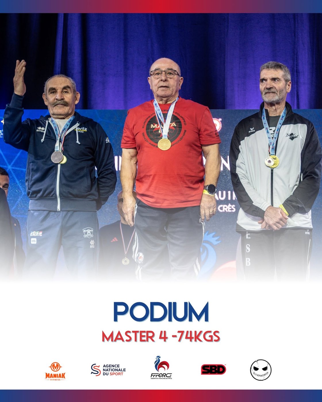 Saïd Houas sur le podium — Master 4 -74 kg