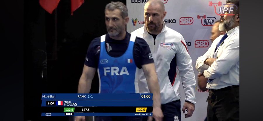 Mehdi Houas — Mondial Bench Press IPF, Varsovie 2026